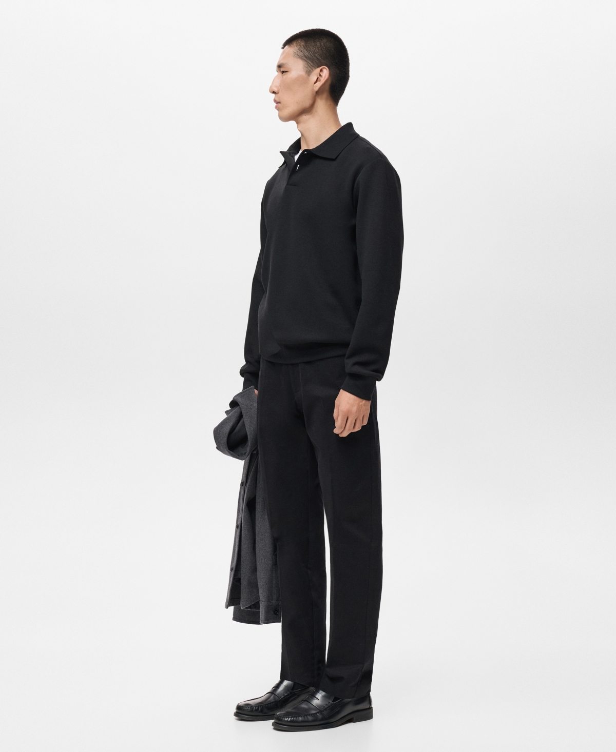 Mango Men's Regular-Fit Polo Sweatshirt