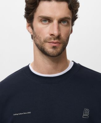 Men's Regular-Fit Cotton Text Sweatshirt