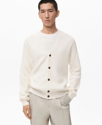 Men's Ribbed Knitted Buttons Cardigan