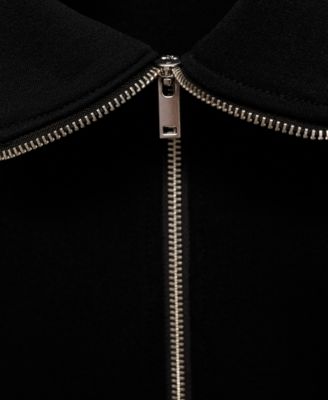 Men's Zipper Neck Cotton Sweatshirt