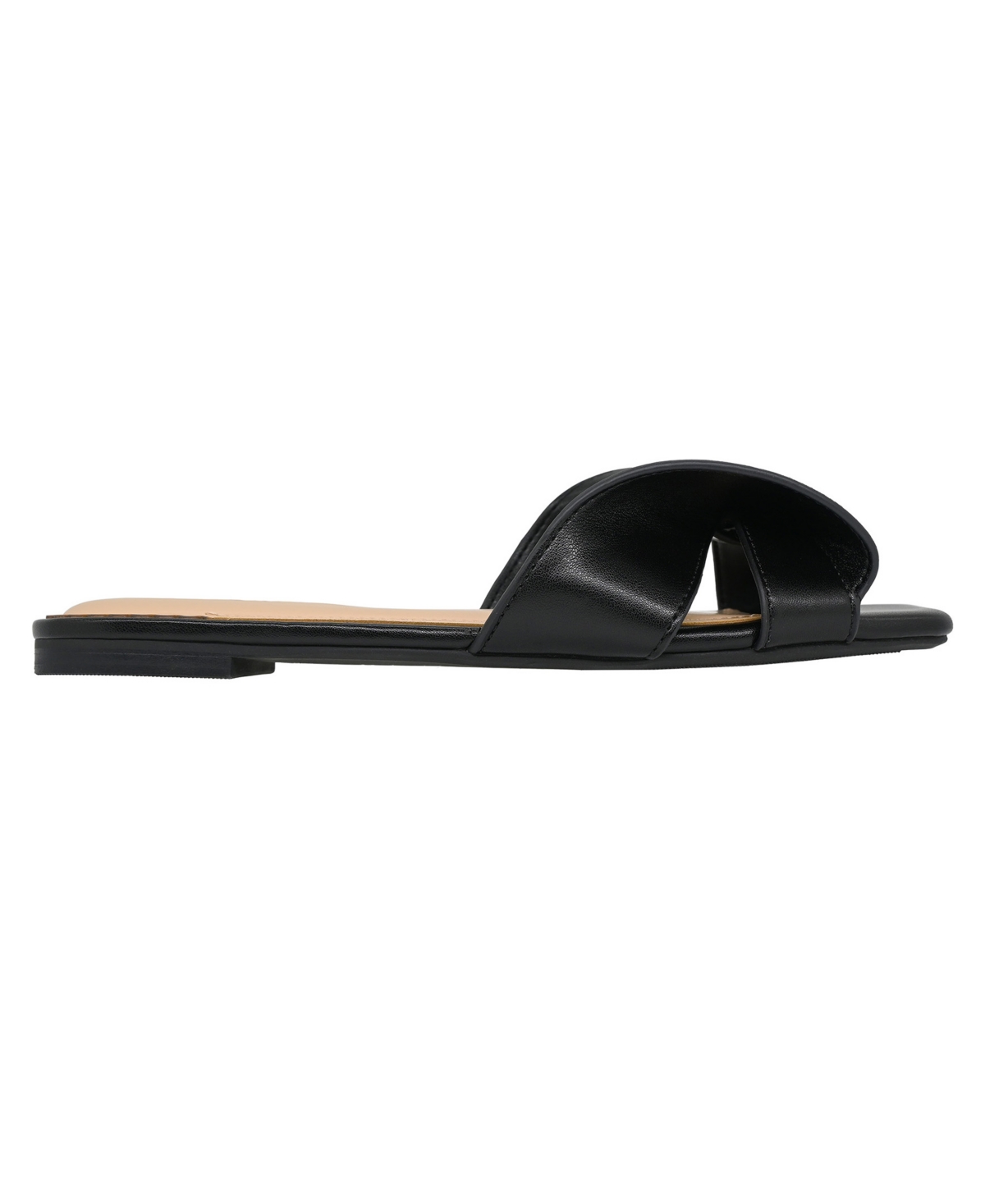 On 34th Women's Pearlaa Square Toe Flat Sandals, Macy's Exclusive In Black