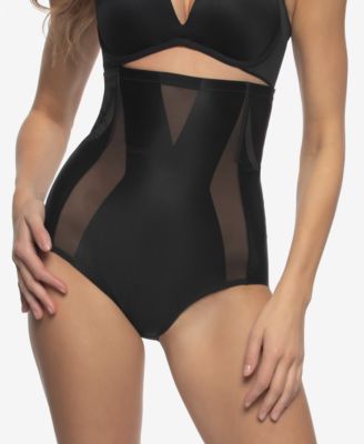 Women's Uplifted Satin Mesh Body Mapped High-Waist Shaper Brief