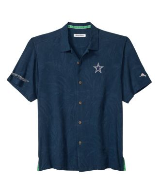 Men's Navy Dallas Cowboys Endzone Paradise COOLMAX Button-Up Shirt