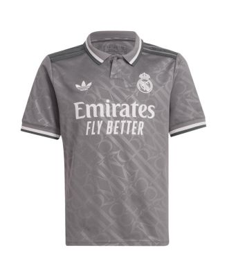 Big Boys and Girls Originals Charcoal Real Madrid 2024/25 Third Replica Jersey