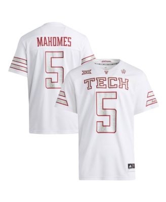 adidas - Men's x Mahomes White Texas Tech Red Raiders Premier Strategy Jersey