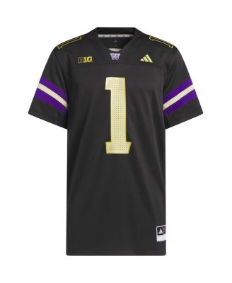 adidas - Men's 1 Black Washington Huskies Premier Strategy Jersey