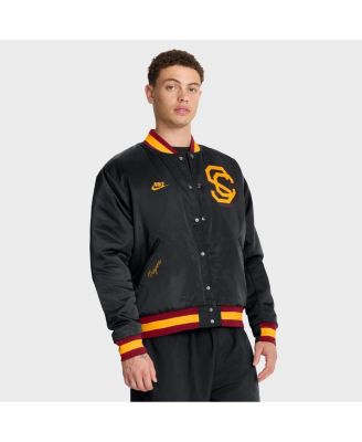 Nike - Men's Black USC Trojans Legacy Full-Snap Bomber Jacket