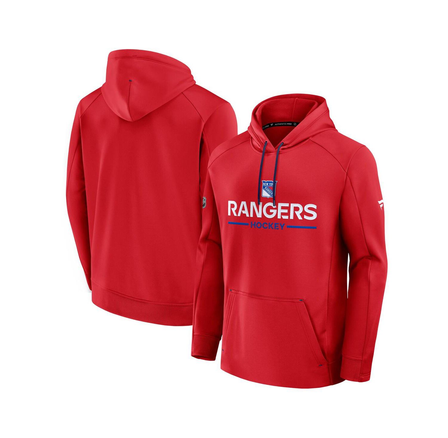Men's Red New York Rangers Authentic Pro Rink Hoodie