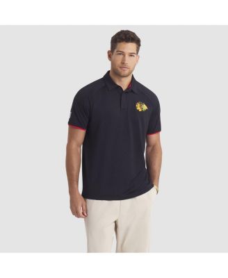 Fanatics - Men's Black Chicago Blackhawks Authentic Pro Rink Raglan Polo