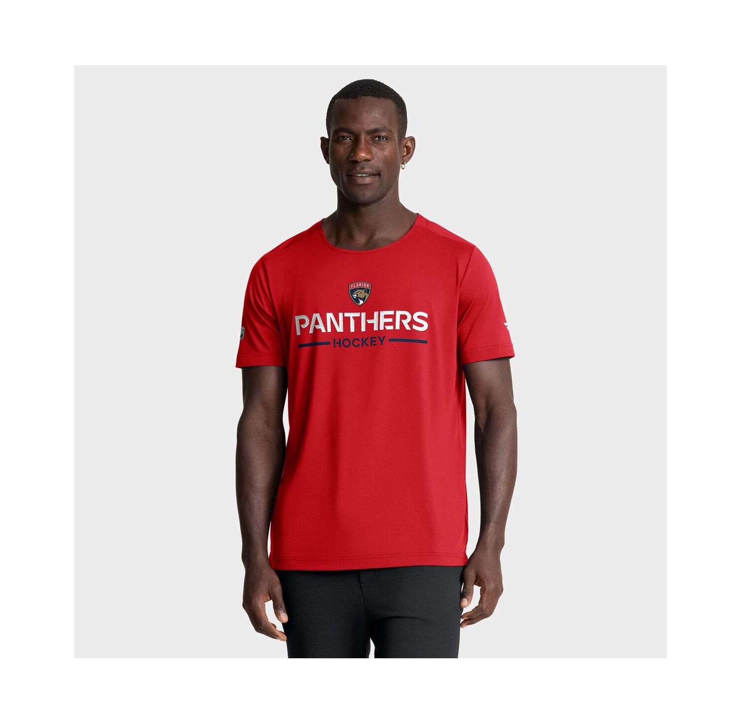 Men's Red Florida Panthers Authentic Pro Rink Tech T-Shirt
