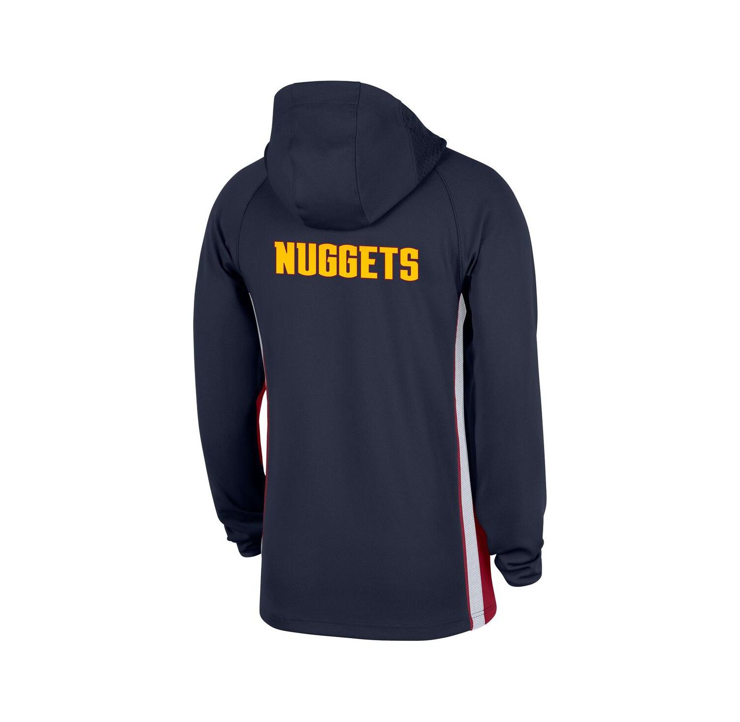 Men's Navy Denver Nuggets Authentic On Court Zone Quarter-Zip Dri-FIT Hoodie Jacket
