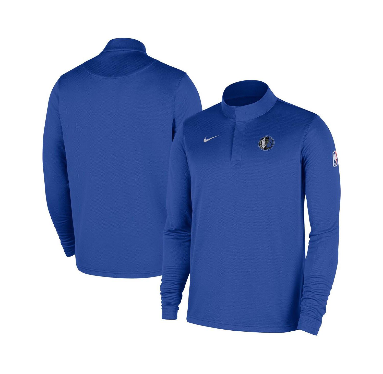 Men's Royal Dallas Mavericks 2025/26 Authentic Coaches Quarter-Zip Dri-Fit Sweatshirt