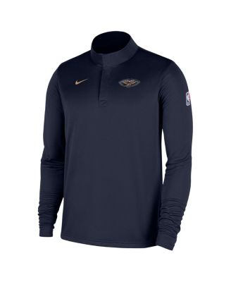 Men's Navy New Orleans Pelicans 2025/26 Authentic Coaches Quarter-Zip Dri-Fit Sweatshirt
