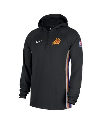 Men's Black Phoenix Suns Authentic On Court Zone Quarter-Zip Dri-FIT Hoodie Jacket