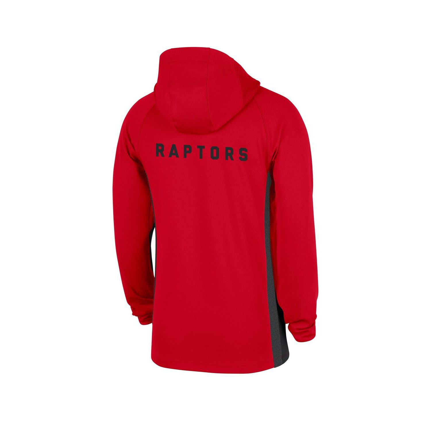 Men's Red Toronto Raptors Authentic On Court Zone Quarter-Zip Dri-FIT Hoodie Jacket