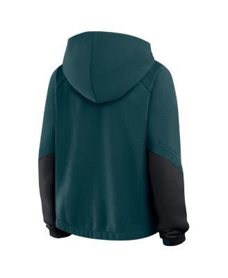 Women's Midnight Green Philadelphia Eagles Oversized&nbsp;Redzone Bubble Screen Pullover Hoodie