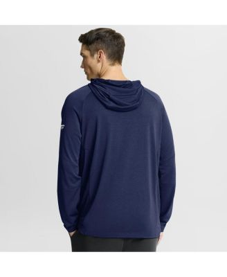 Men's Navy New York Rangers Authentic Pro Rink Raglan Hoodie