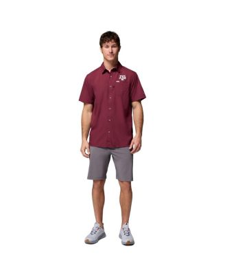 Men's Maroon Texas A M Aggies Slack Tide Camp Button-Up Shirt