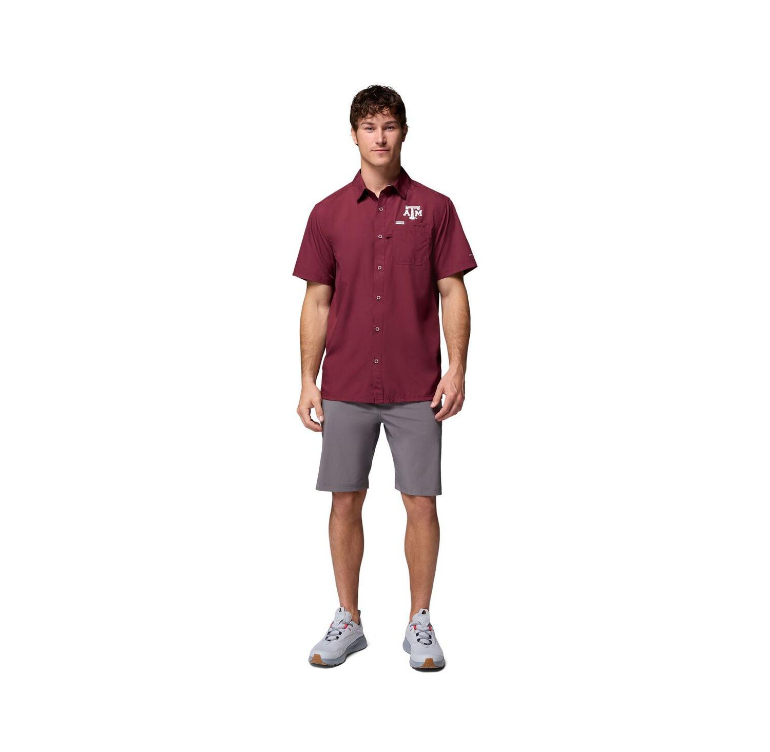 Men's Maroon Texas A&M Aggies Slack Tide Camp Button-Up Shirt