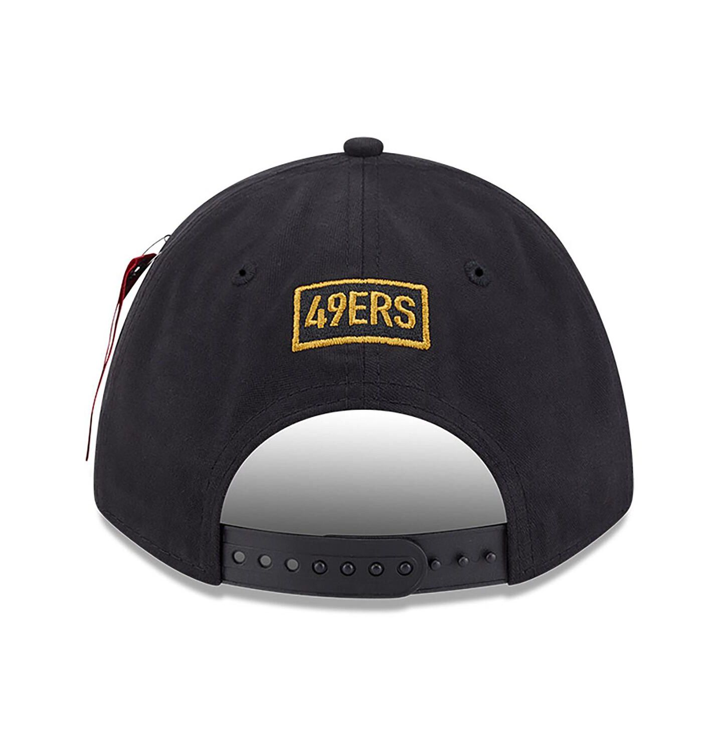Мужская кепка New Era x Alpha Industries Black San Francisco 49ers A-Frame 9FORTY Adjustable Hat — фото 4