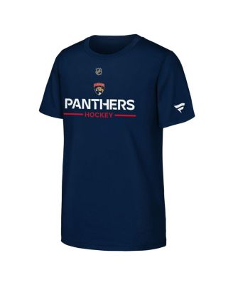 Fanatics - Big Boys and Girls Navy Florida Panthers Authentic Pro Wordmark T-Shirt