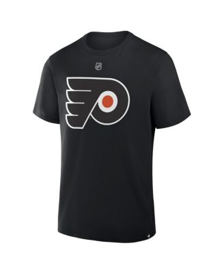 Men's Travis Konecny Black Philadelphia Flyers Authentic Stack Name Number T-Shirt