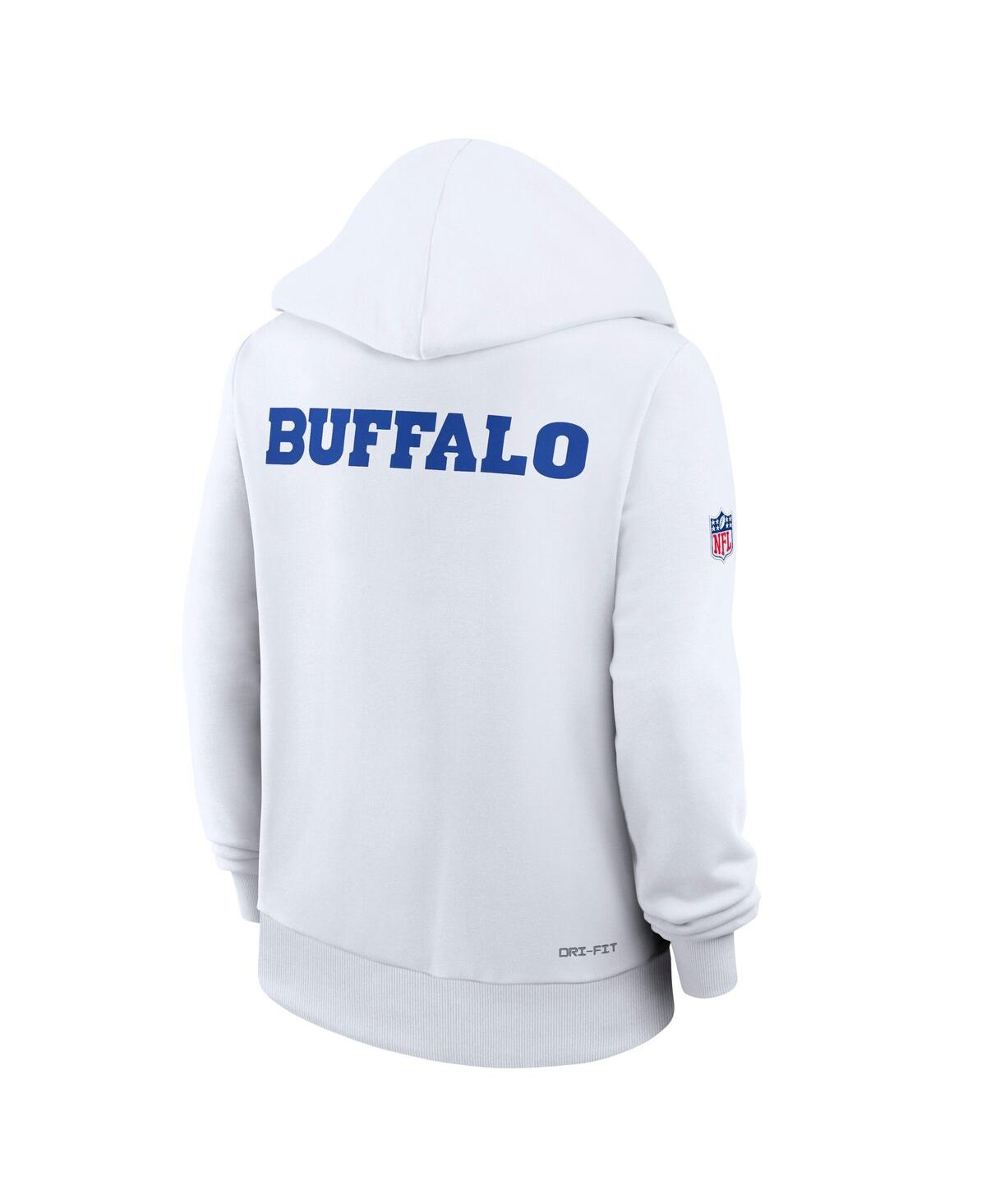Nike Women's White Buffalo Bills 2025 Rivalries Collection Standard Issue Sideline Dri-fit Hoodie In White