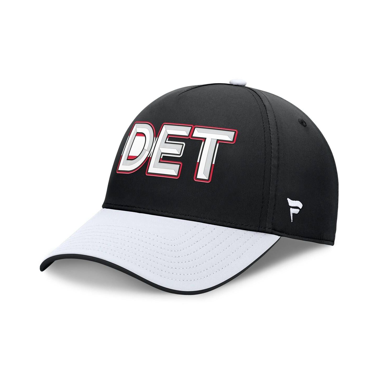 Мужская кепка Fanatics Black/White Detroit Red Wings Authentic Pro Rink Team Code Flex Hat — фото 1