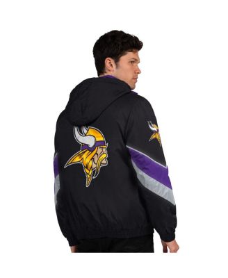 Men's Black/Purple Minnesota Vikings Thursday Night Gridiron Full-Zip Jacket