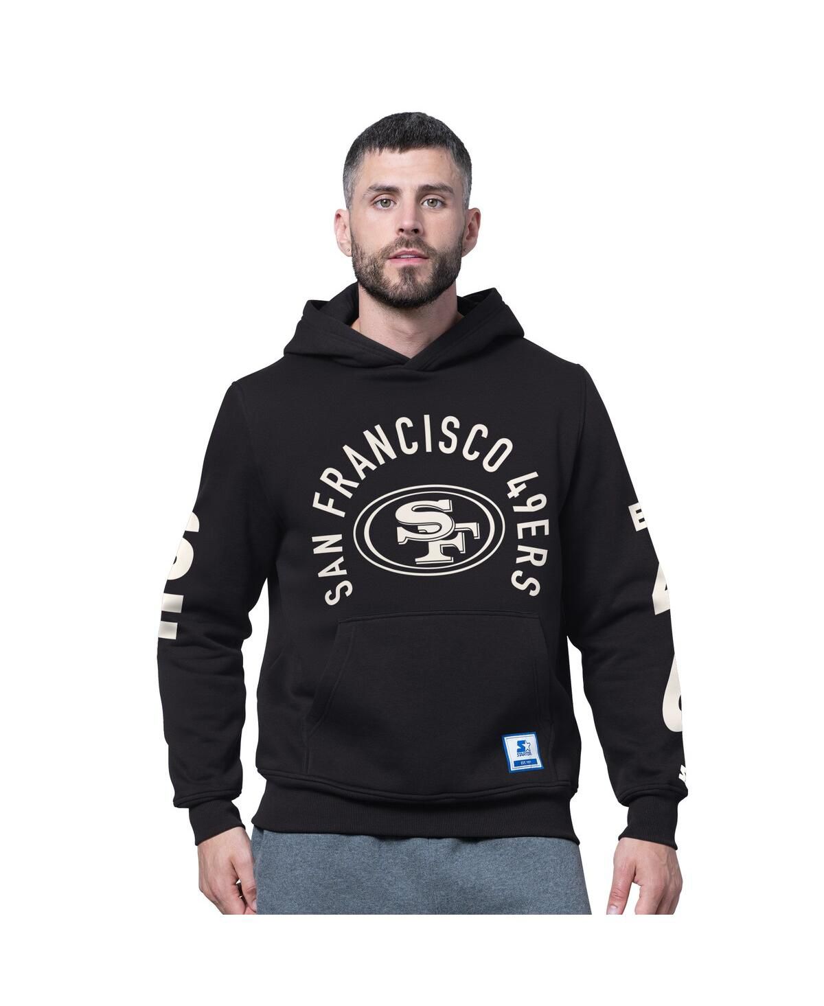 Мужская черная флисовая толстовка с капюшоном San Francisco 49ers Handoff