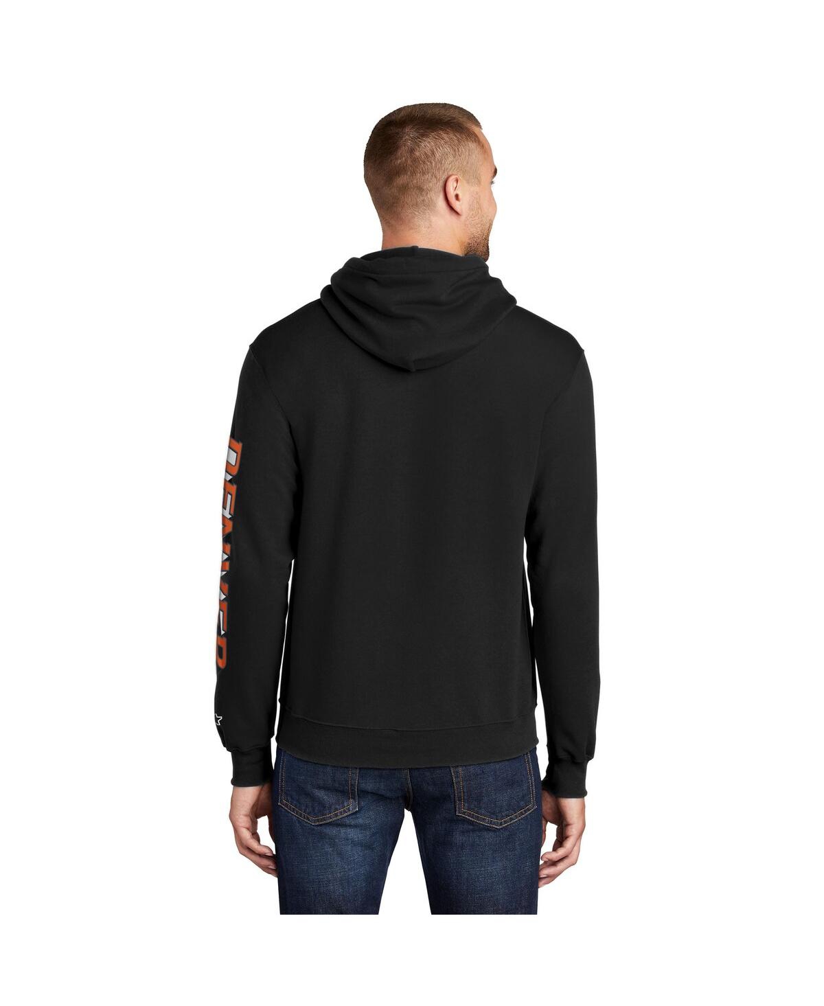 Starter Black Denver Broncos Wordmark Logo Pullover Hoodie In Black