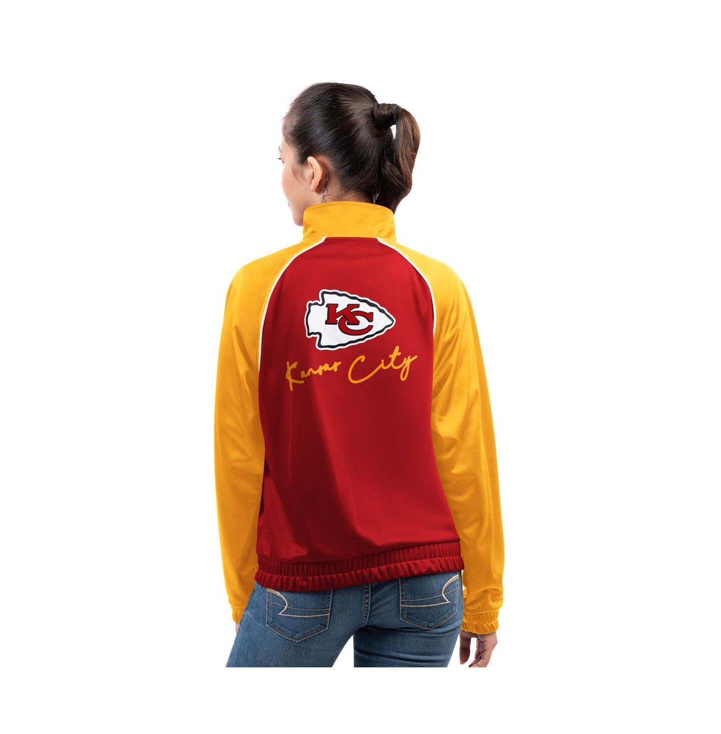 Женская куртка G-III 4Her by Carl Banks Red Kansas City Chiefs Replay Full-Zip Track Jacket — фото 2