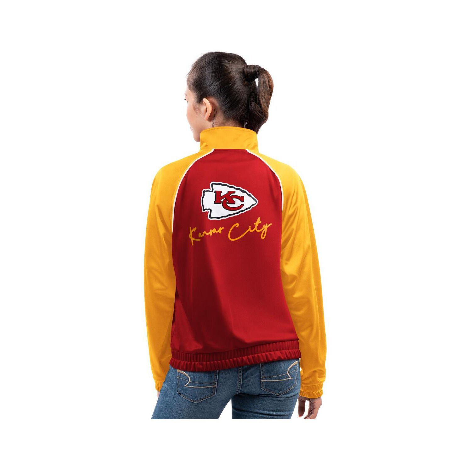 Women's Red Kansas City Chiefs Replay Full-Zip Track Jacket