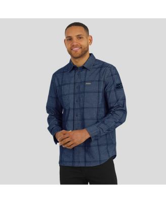 Men's Darius Rucker Collection by College Navy Seattle Seahawks Micro Corduroy Plaid Button Up Shirt