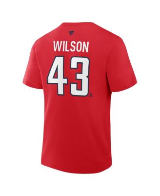 Men's Tom Wilson Red Washington Capitals Authentic Stack Name Number T-Shirt