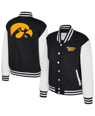 Colosseum - Women's Black Iowa Hawkeyes French Baguette Full snap Fleece Jacket