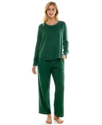 Women's 2-Piece Long-Sleeve Crewneck Top and Pants Set