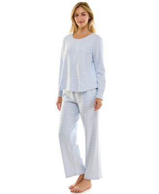 Women's 2-Piece Printed Long-Sleeve Top and Straight Leg Pants Set