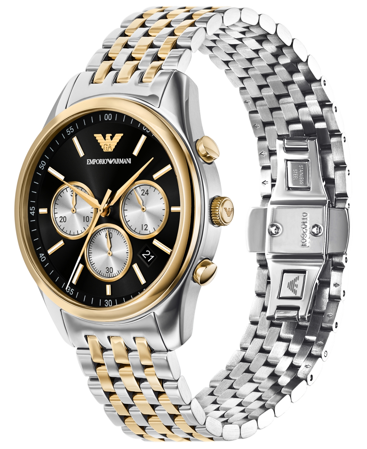Emporio Armani Men's Chronograph Two-Tone Stainless Steel Watch, 41mm
