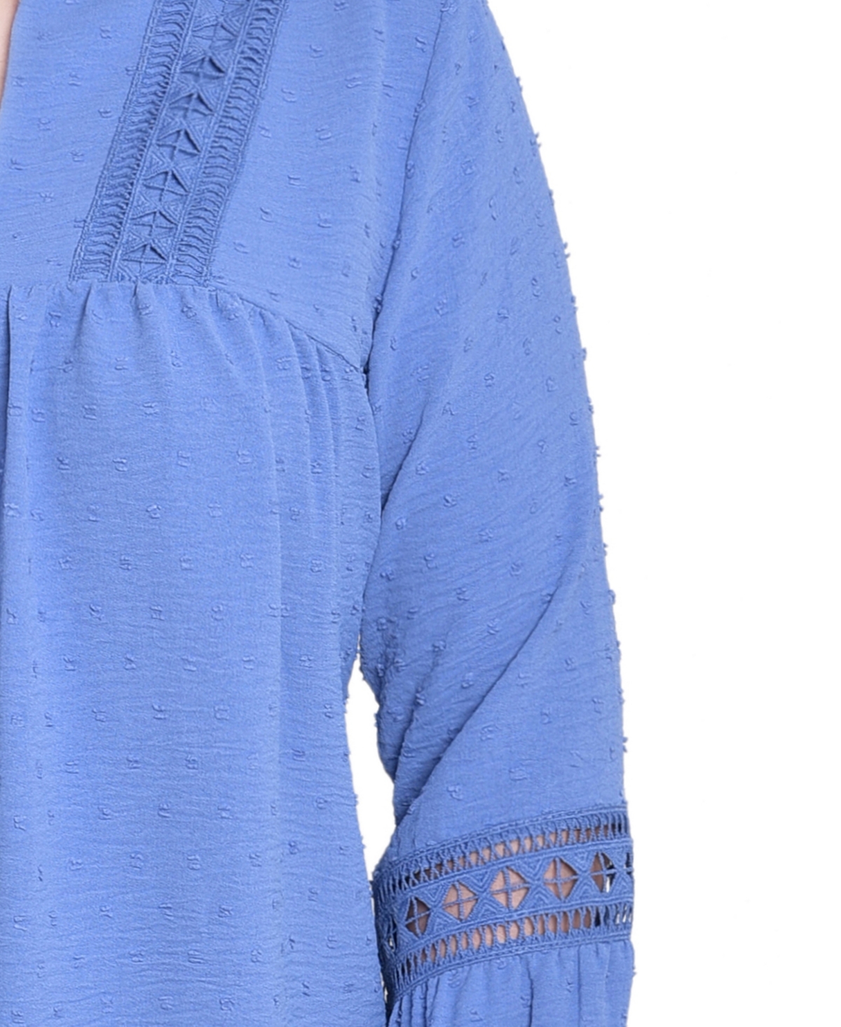 Ny Collection Petite Long Sleeve Collared Top