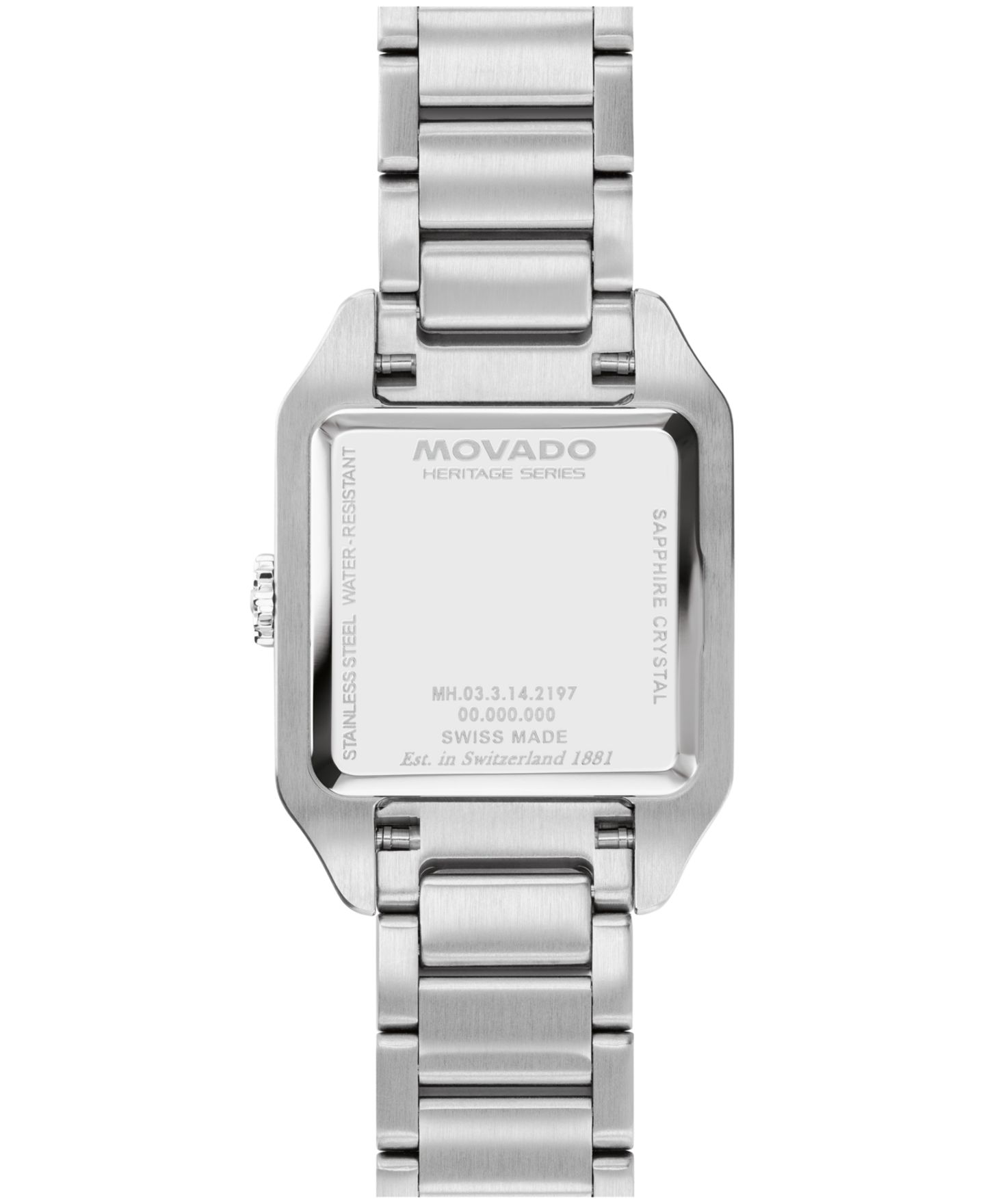 Женские часы Movado 1917 Lab Grown Diamond Swiss Quartz Stainless Steel Watch, 25x34.1mm — фото 3