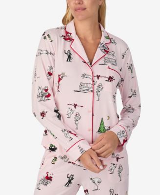 Women's 2-Piece Sleepwear Long-Sleeve Top and Pajama Pants Set