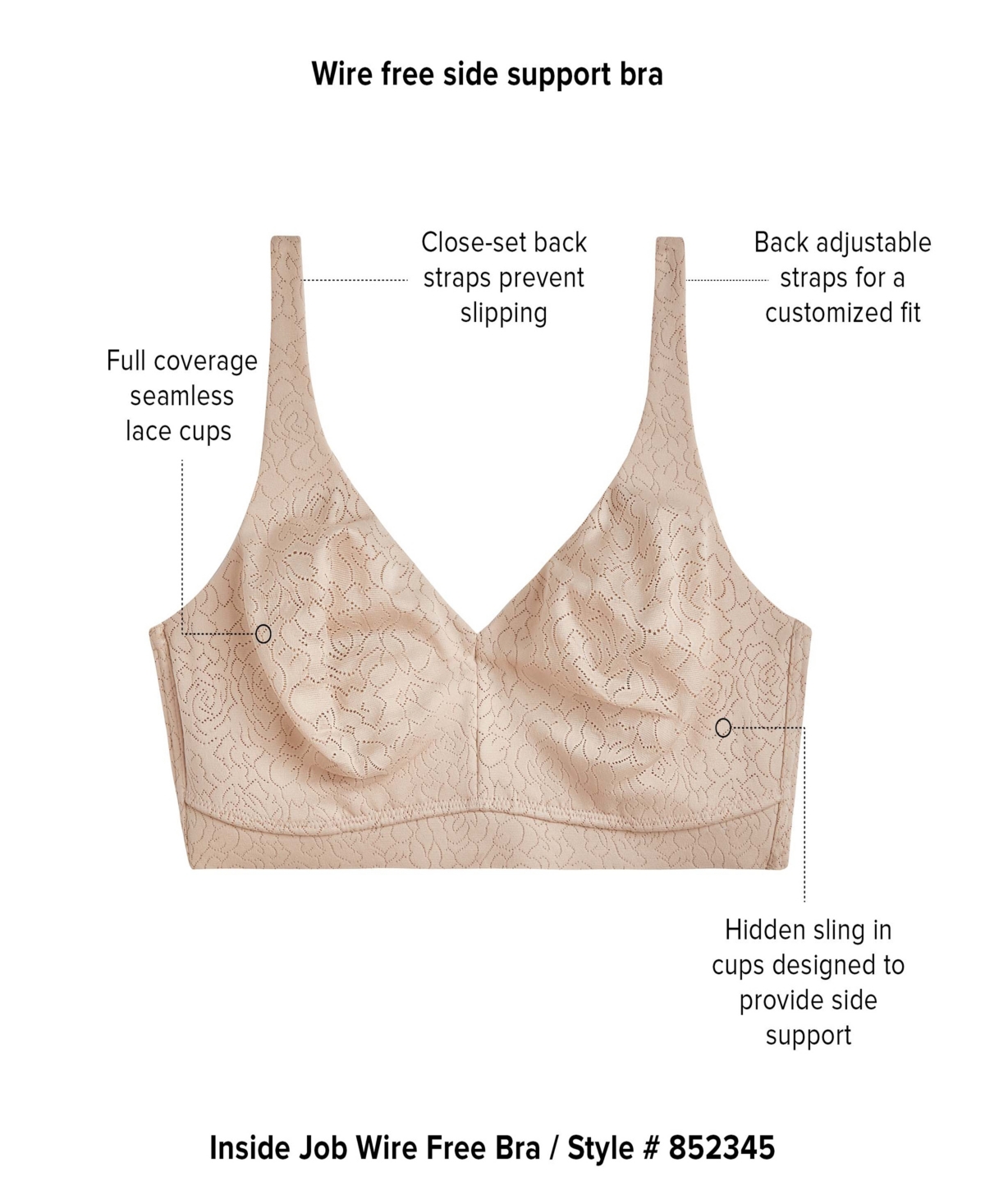 Wacoal Inside Job™ Wireless Bra In Brown