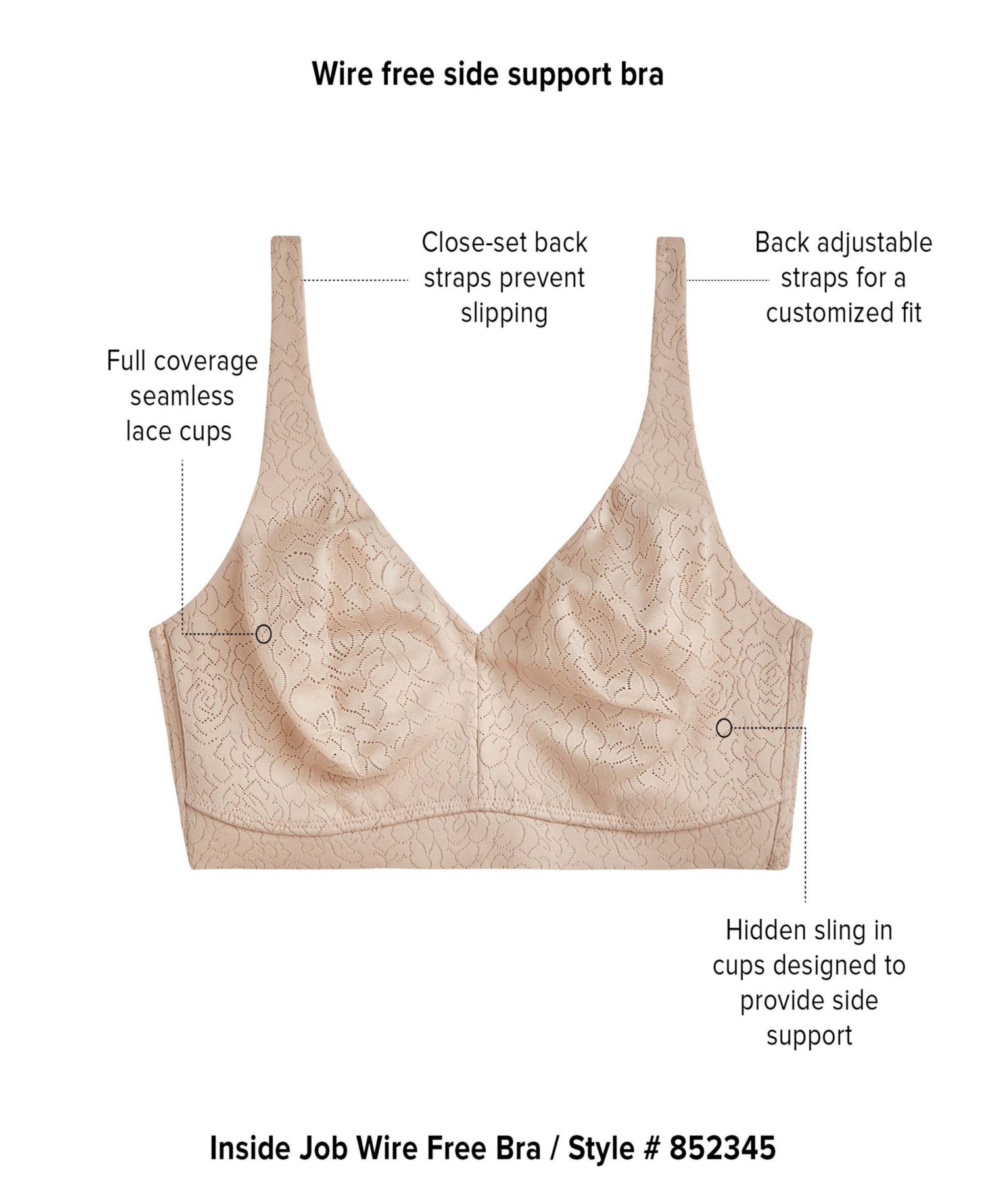 Women's Inside Job Wireless Full-Coverage Bra