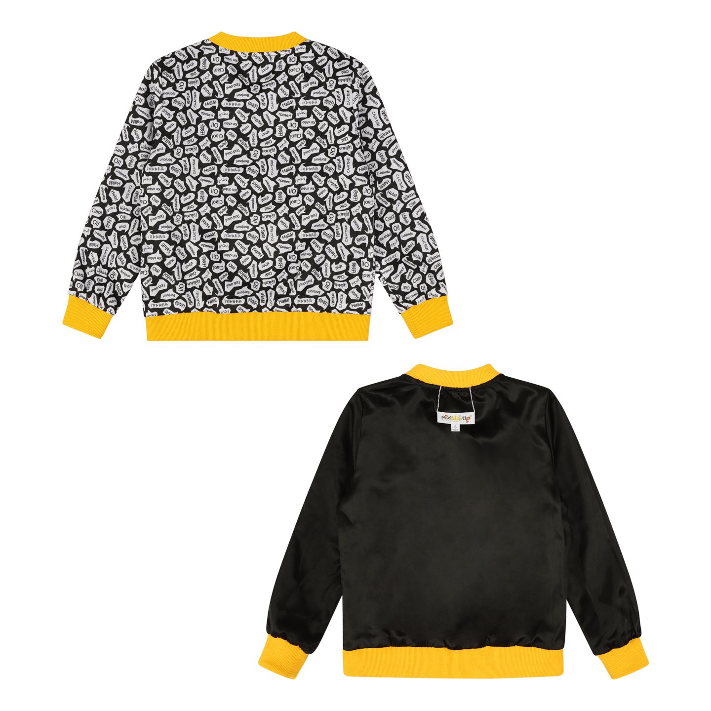 Куртка Mixed Up Clothing Reversible Zip up Lightweight Bomber Jacket для девочек, цвет: Чёрный / Жёлтый — фото 7