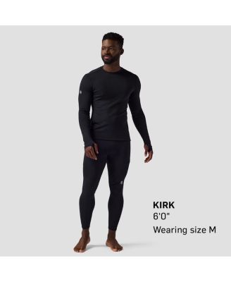 Men's Cedars RWS Merino Mid-Wt Baselayer Crew Top Midweight Long Underwear Tops