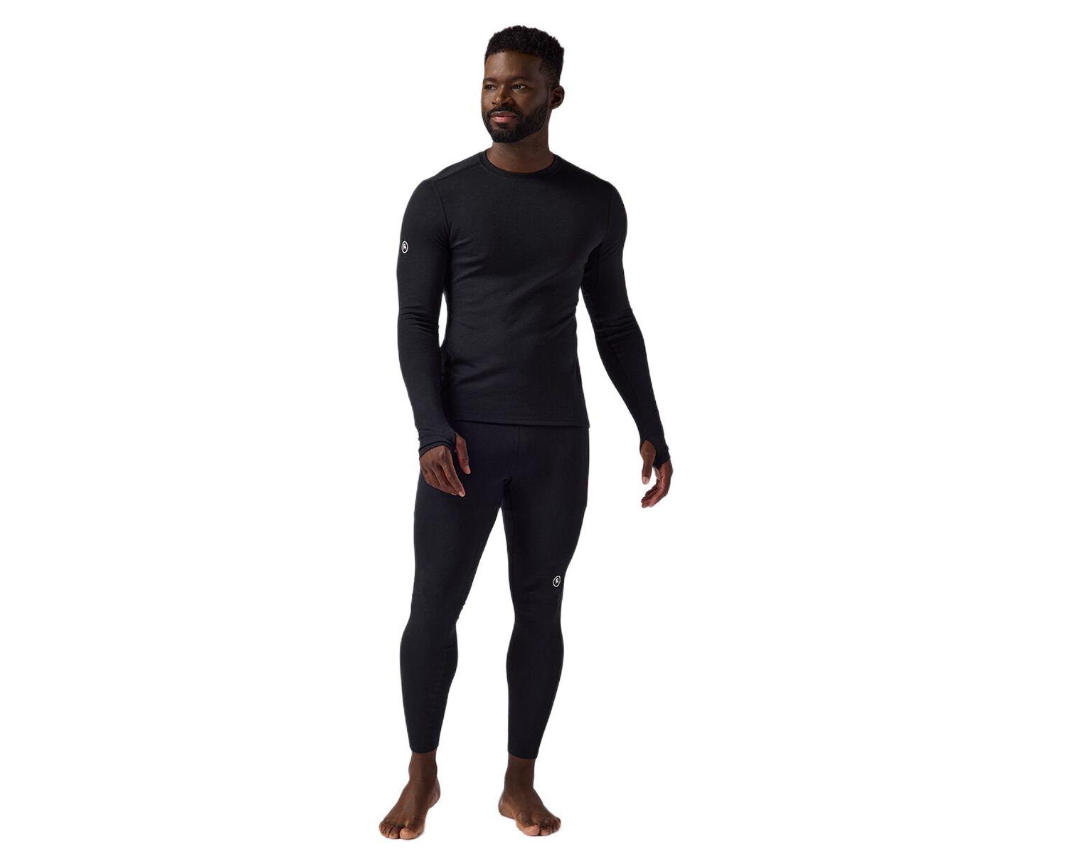 Men's Cedars RWS Merino Mid-Wt Baselayer Crew Top Midweight Long Underwear Tops
