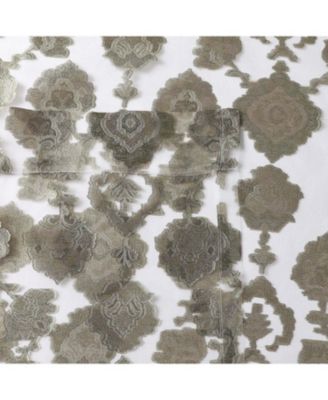 Moroccan Accents by 1 Piece Rod Pocket Clipped Elegant Sheer Curtain Panel - Beige