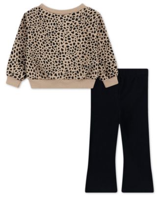 Baby Girls' Wild Warmth Kick Long-Sleeve Top and Flare Pants, 2-Piece Set