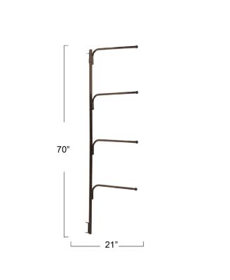 Hinge-It Clutterbuster Family Towel Bar, Bronze